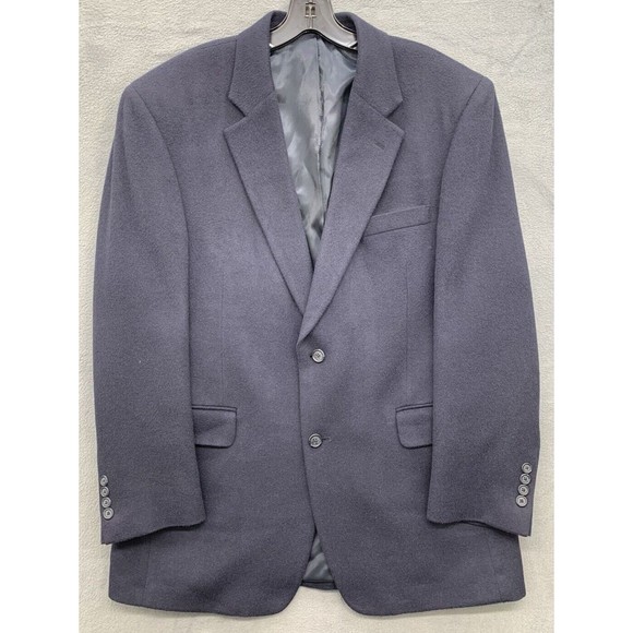 Jos. A. Bank Sports Coat Blazer Mens Size 42 R Blue 100% Camel Hair Two Button - Picture 2 of 16